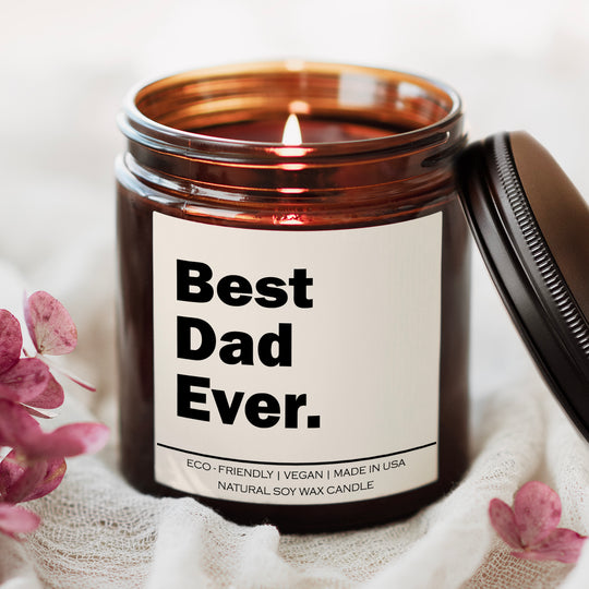 Best Dad Ever Candle - Scented Soy Wax Candle for Father's Day Gift