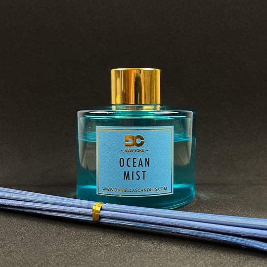 DANIELLA'S CANDLES Ocean Mist Reed Diffuser Set Blue 3.4oz/100mL