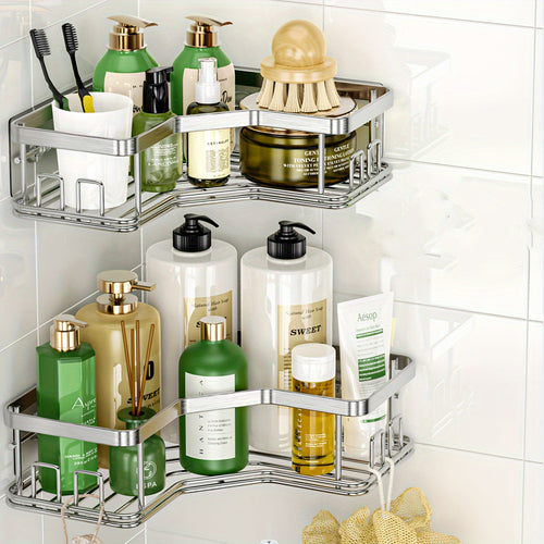 Set of 2 Durable WallMounted Bathroom Shelves