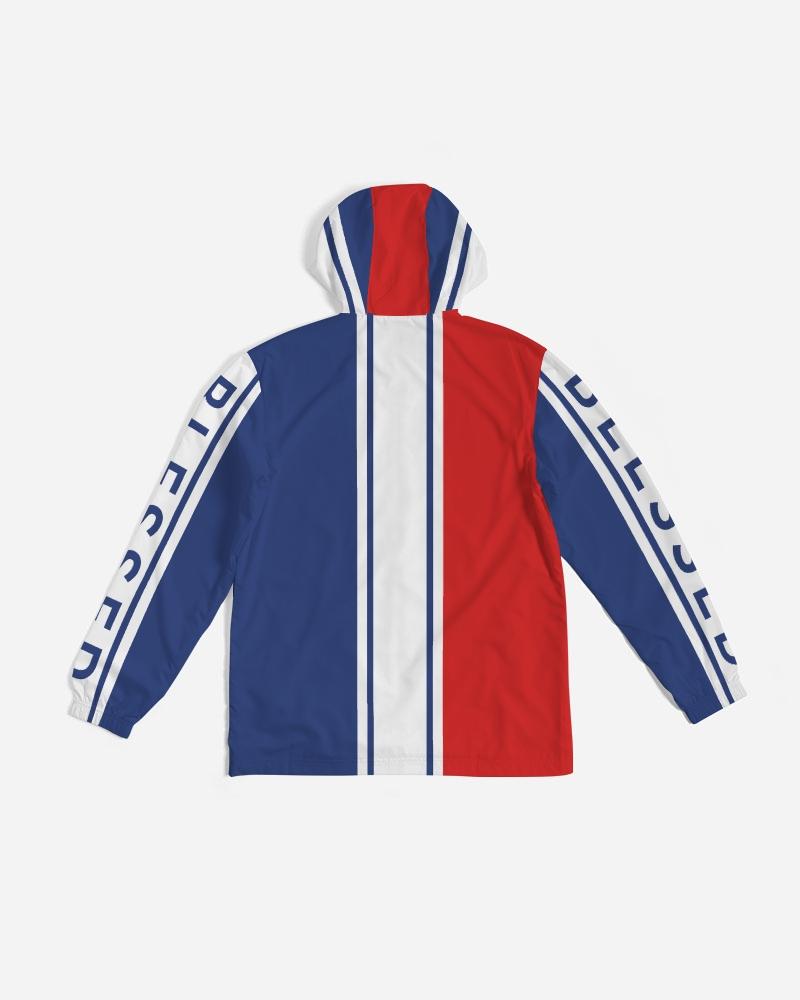 Mens Lightweight Windbreaker Jacket with Hood and Zipper Closure -