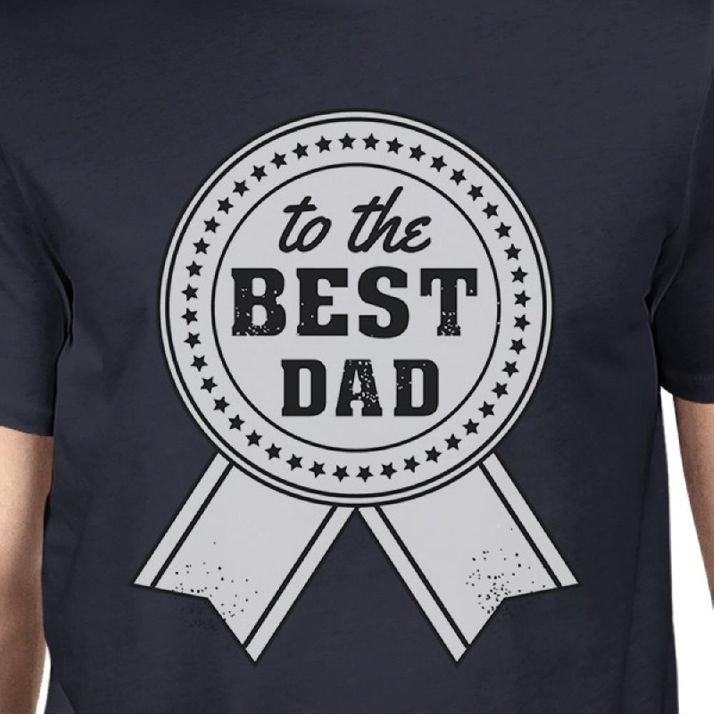 To The Best Dad Mens Navy Vintage Style Shirt