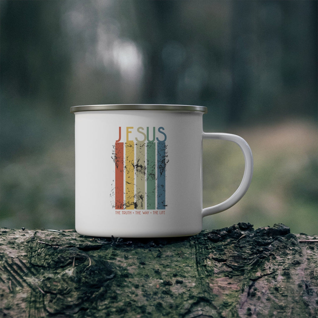 Enamel Camping Mug - Jesus the Truth the Way the Life - Christian