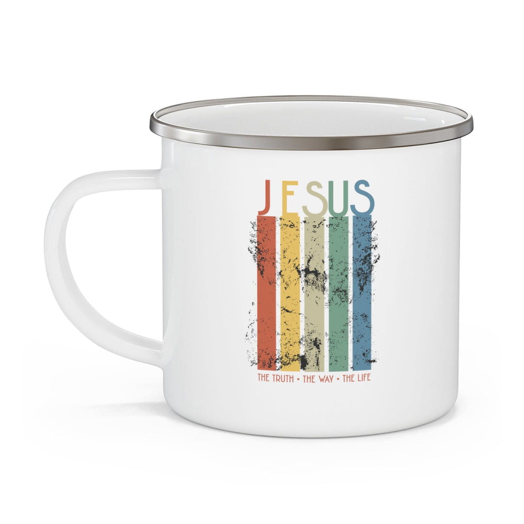 Enamel Camping Mug - Jesus the Truth the Way the Life - Christian