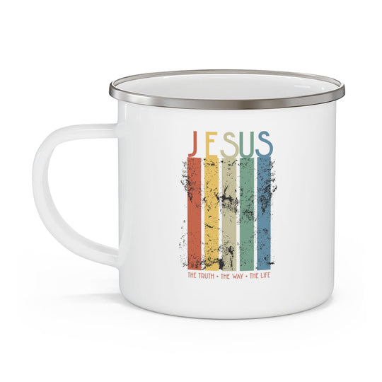 Enamel Camping Mug - Jesus the Truth the Way the Life - Christian