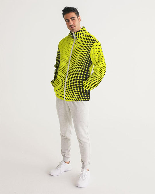 Mens Lightweight Windbreaker Jacket with Hood and Zipper Closure -