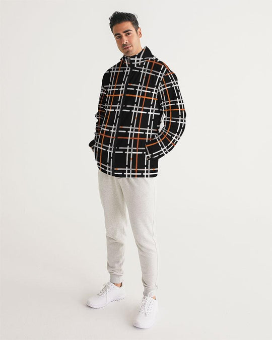 Mens Lightweight Windbreaker Jacket with Hood and Zipper Closure -
