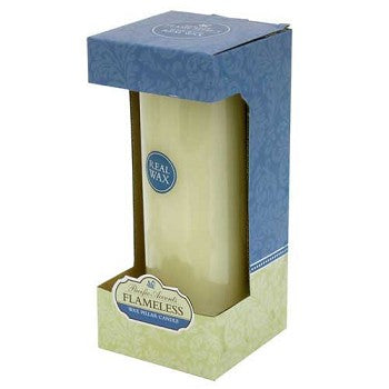 Flameless 3 x 8 Flat Top Wax Pillar Candle