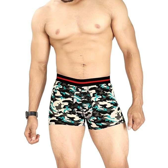 Men Comouflag Printed slim solid underwear (Size-36inches)