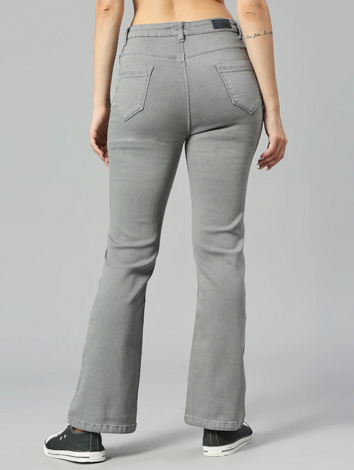 Women High Rise Denim Jeans(Size32)(Colorgrey)