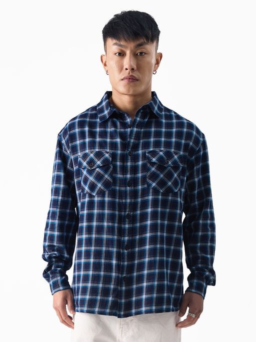 Relaxed Shirts For Mens (Size-XL)(Color-BLUE)