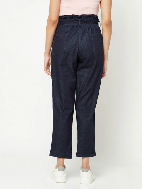 Women High Rise Denim Jeans(Size28)(Colornavy blue)