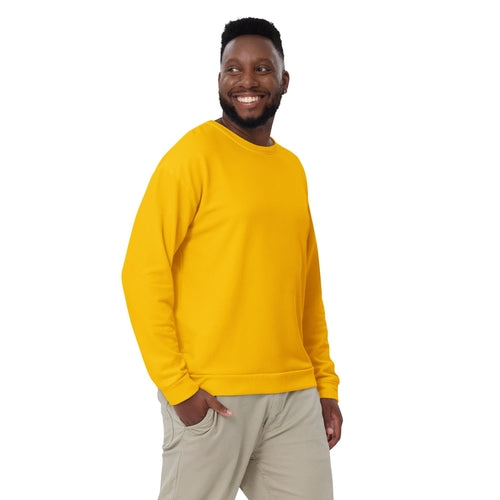 Graphic Sweatshirt for Men - Golden Yellow