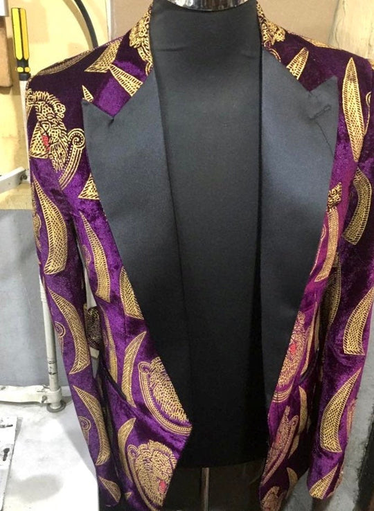 Wedding suit/ isiagu african men's suit and free matching bow tie