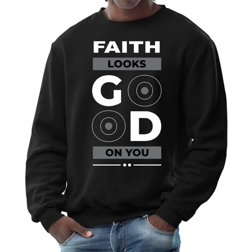 Mens Graphic Sweatshirt - Faith Looks Good