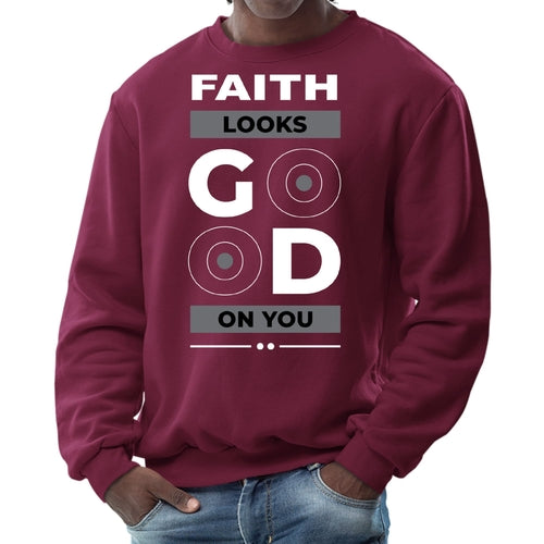 Mens Graphic Sweatshirt - Faith Looks Good