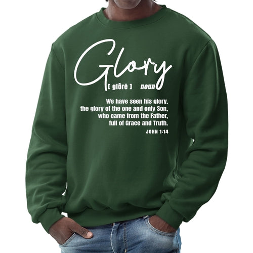 Mens Graphic Sweatshirt - Glory - Christian Inspiration