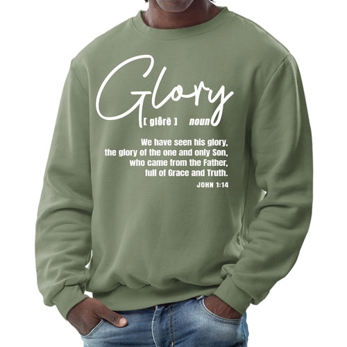 Mens Graphic Sweatshirt - Glory - Christian Inspiration