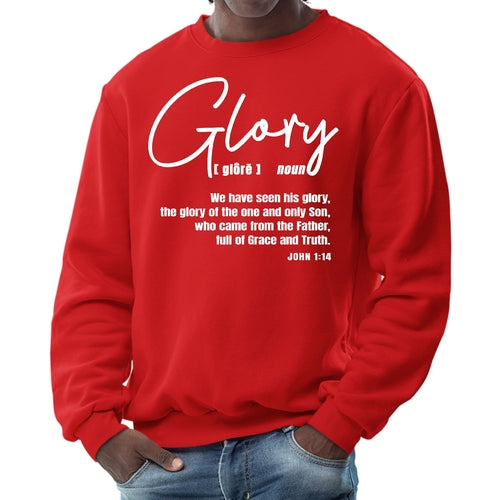Mens Graphic Sweatshirt - Glory - Christian Inspiration