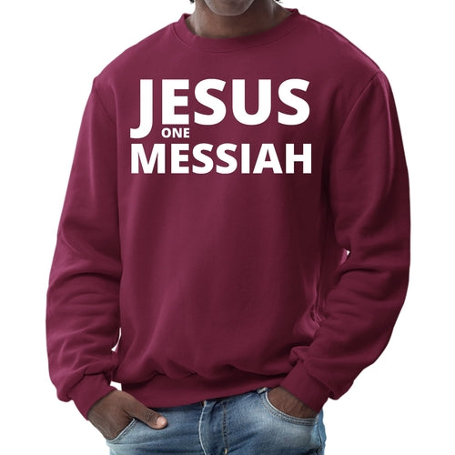 Mens Graphic Sweatshirt - Jesus one Messiah