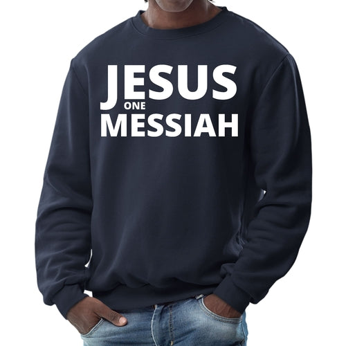 Mens Graphic Sweatshirt - Jesus one Messiah