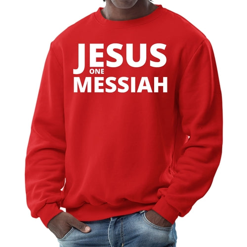 Mens Graphic Sweatshirt - Jesus one Messiah