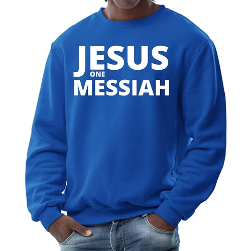 Mens Graphic Sweatshirt - Jesus one Messiah