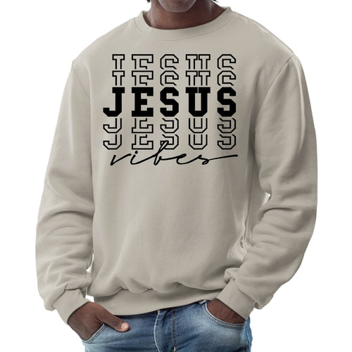 Mens Graphic Sweatshirt - Jesus Vibes