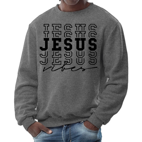 Mens Graphic Sweatshirt - Jesus Vibes