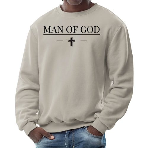 Mens Graphic Sweatshirt - Man of God Black Print