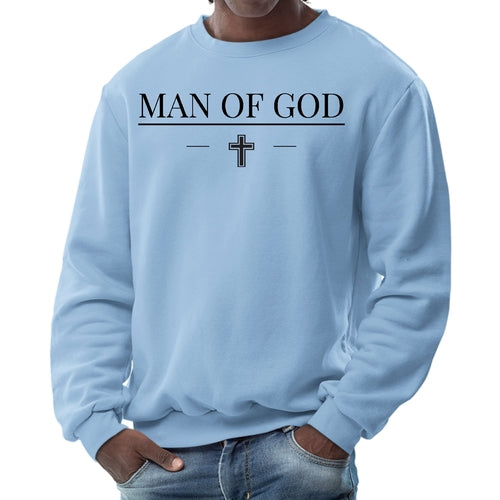 Mens Graphic Sweatshirt - Man of God Black Print