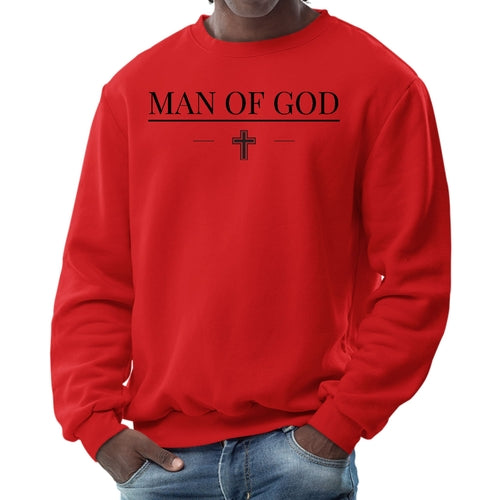 Mens Graphic Sweatshirt - Man of God Black Print