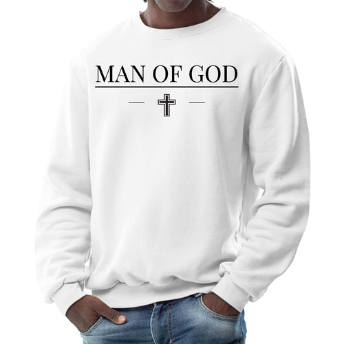 Mens Graphic Sweatshirt - Man of God Black Print