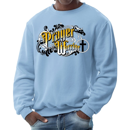 Mens Graphic Sweatshirt - Prayer Warrior Victorian Style Illustration