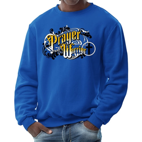 Mens Graphic Sweatshirt - Prayer Warrior Victorian Style Illustration