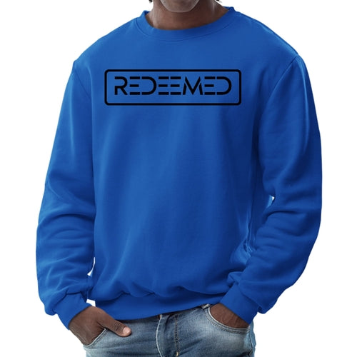 Mens Graphic Sweatshirt - Redeemed Black Illustration