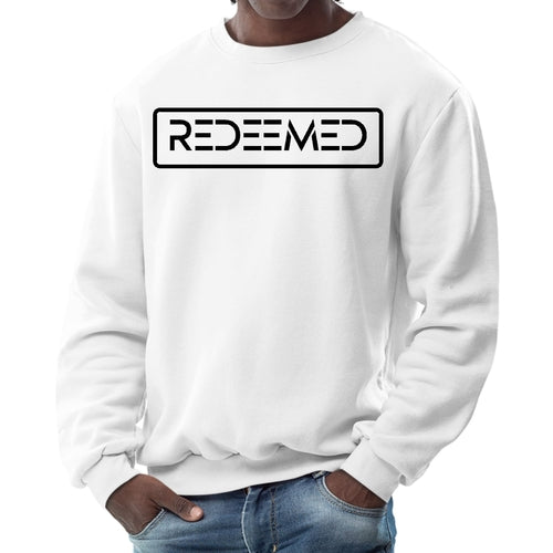 Mens Graphic Sweatshirt - Redeemed Black Illustration
