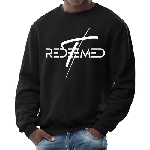 Mens Graphic Sweatshirt - Redeemed Cross