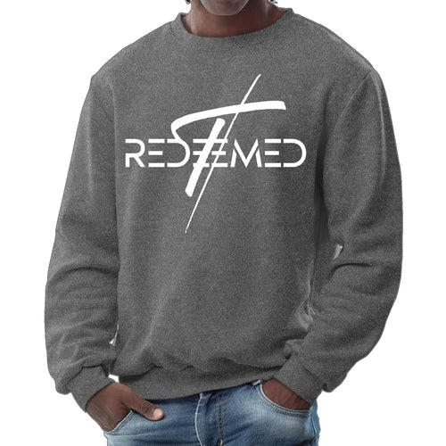 Mens Graphic Sweatshirt - Redeemed Cross