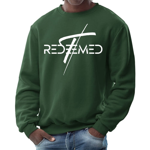 Mens Graphic Sweatshirt - Redeemed Cross