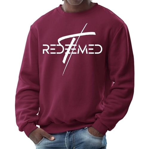 Mens Graphic Sweatshirt - Redeemed Cross