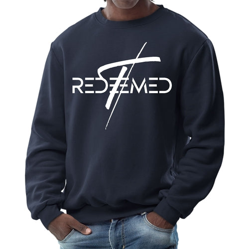 Mens Graphic Sweatshirt - Redeemed Cross