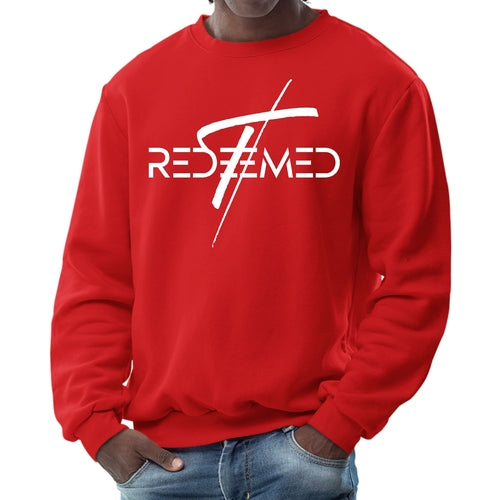 Mens Graphic Sweatshirt - Redeemed Cross