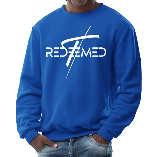 Mens Graphic Sweatshirt - Redeemed Cross