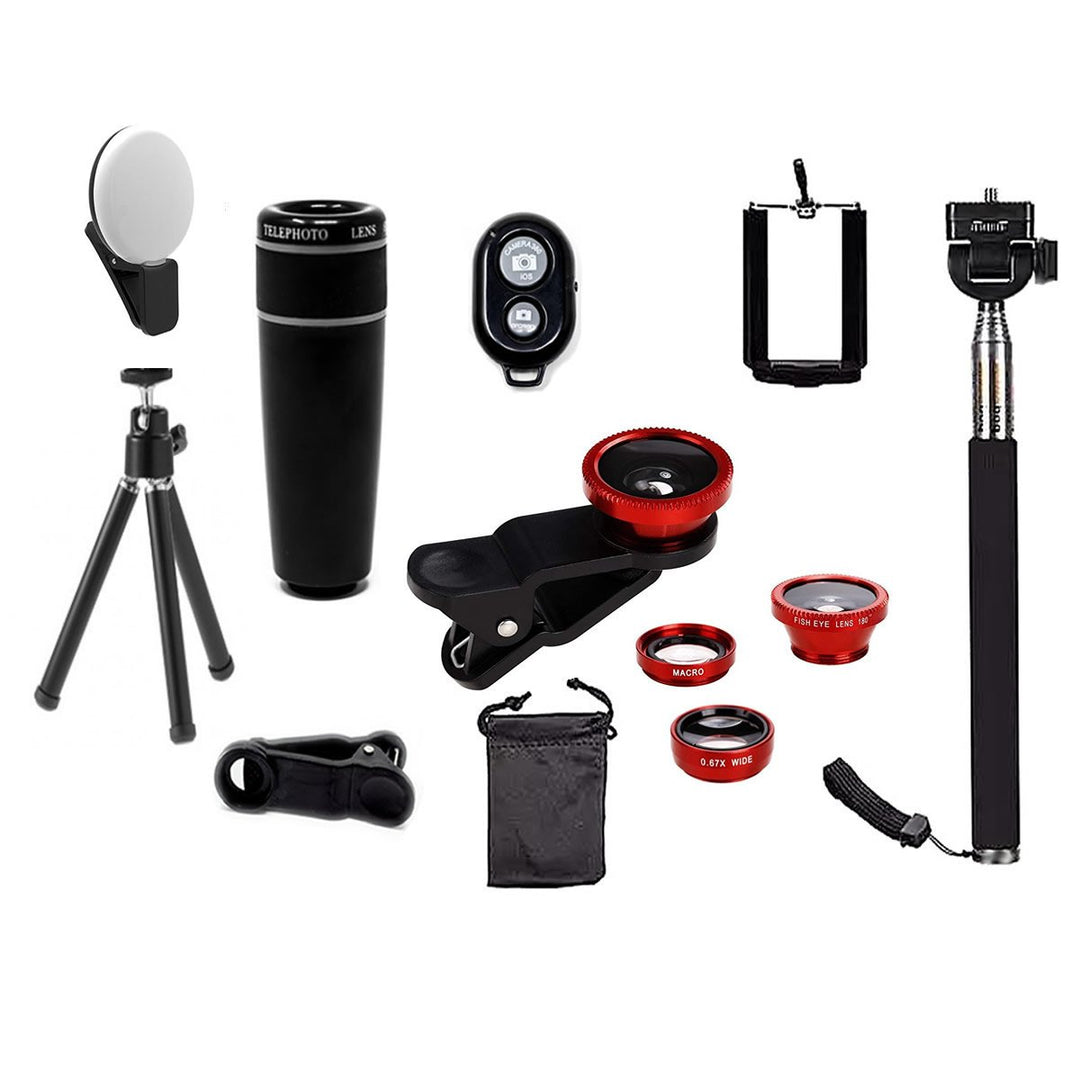 11-in-1 Smartphone Camera Lens Kit – Wide Angle, Macro, Telephoto, and More