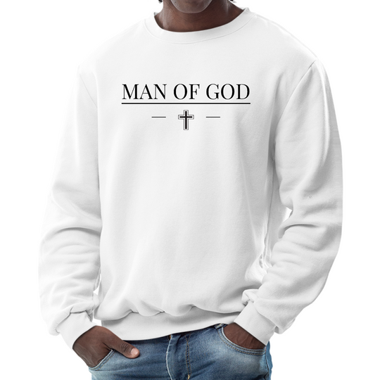 Mens Graphic Sweatshirt - Man of God Black Print
