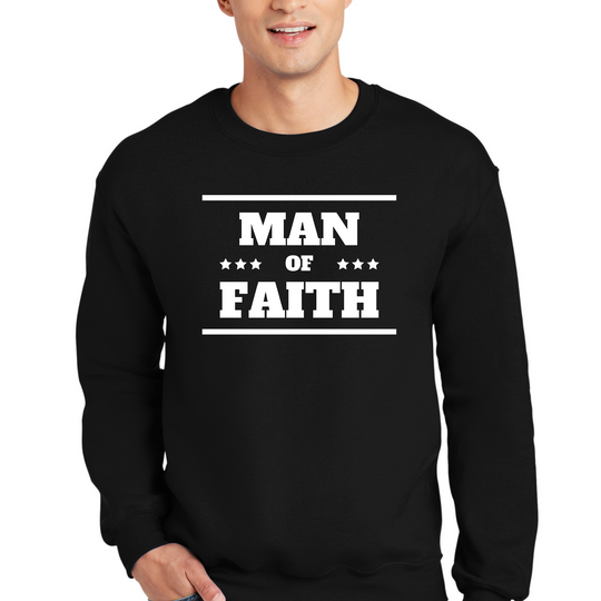 Mens Graphic Sweatshirt - Man of Faith