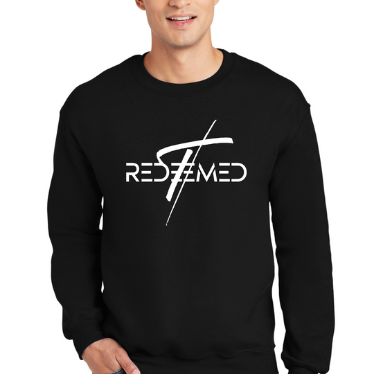 Mens Graphic Sweatshirt - Redeemed Cross