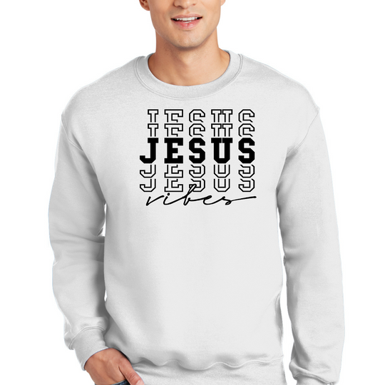 Mens Graphic Sweatshirt - Jesus Vibes