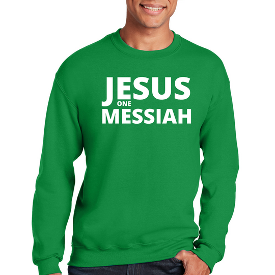 Mens Graphic Sweatshirt - Jesus one Messiah
