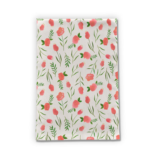 Spring Watercolor Tea Towel